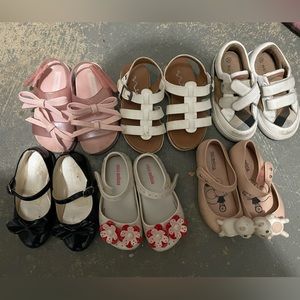 Shoe Bundle Toddler girl size 8 Burberry/mini melissa